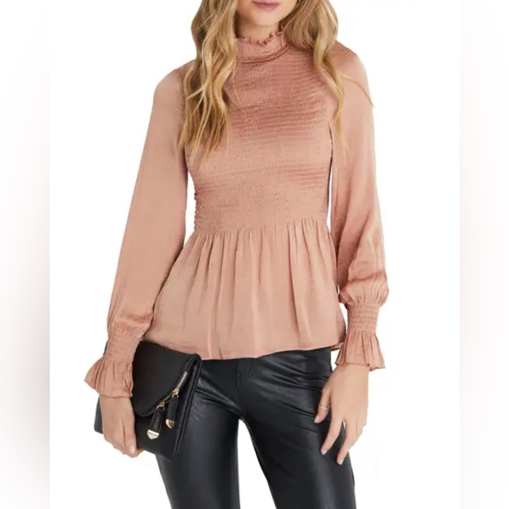 VICI smocked peplum blouse